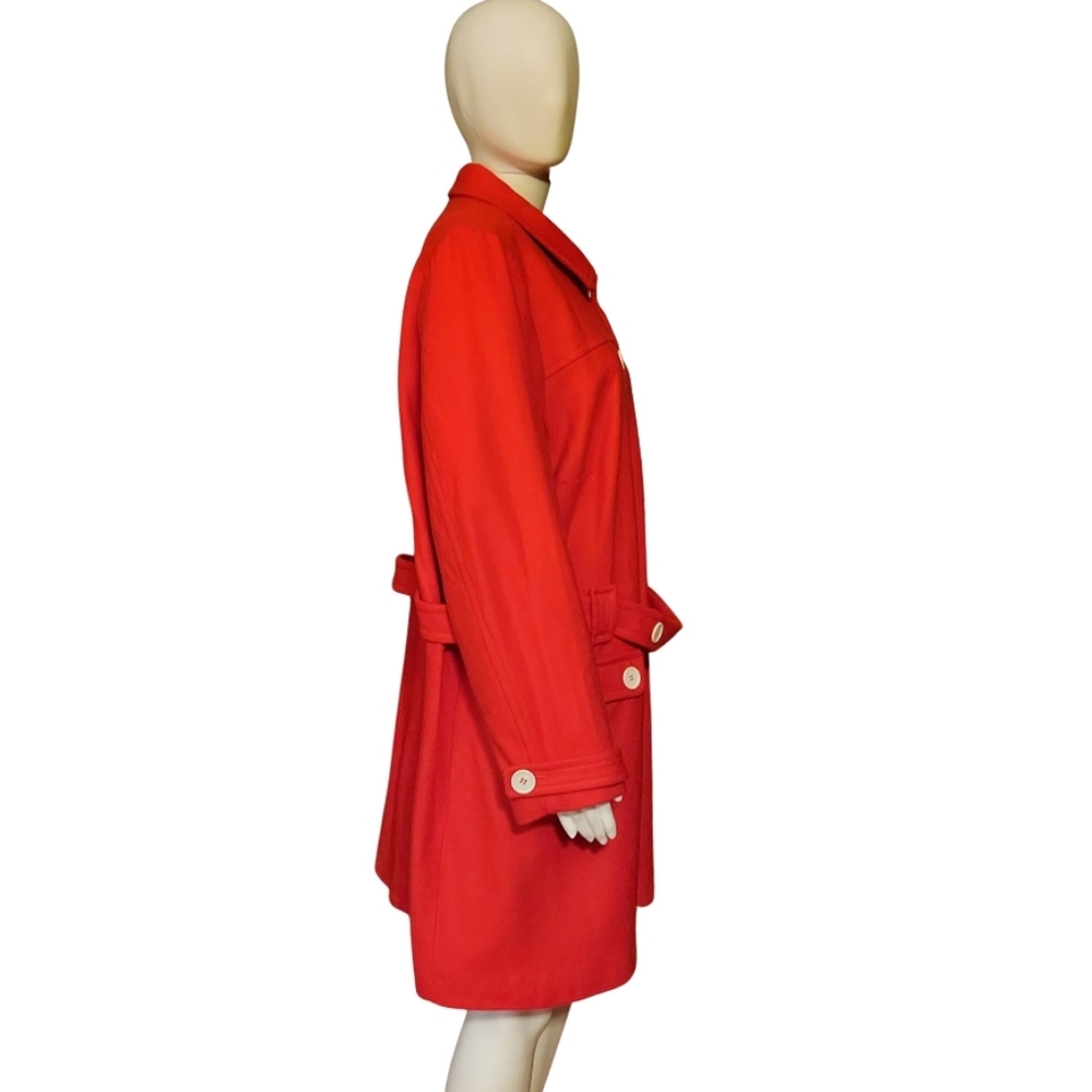 Modcloth Red Mod Belted Car Coat NWT - Picture 5 of 15